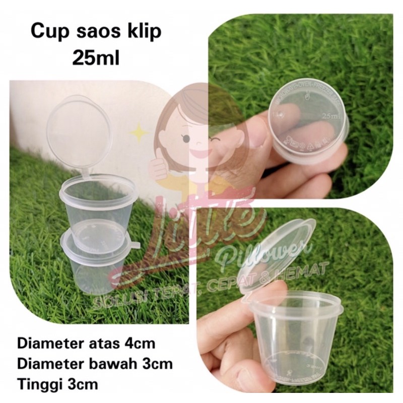 (ISI 50Pcs - CS KLIP 25ML) Cup Saos Klip 25ml/Cup Mayo mini/ Cup Sambal