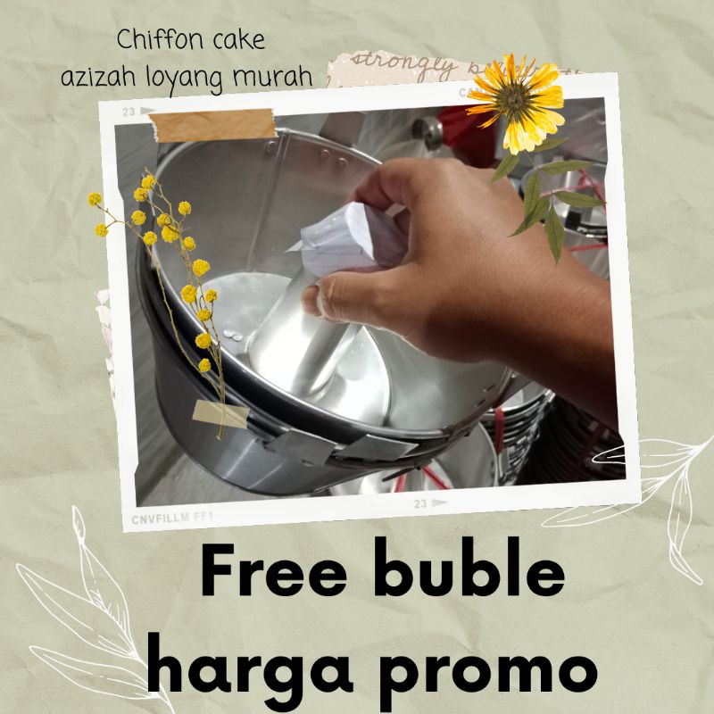 harga promo loyang chiffon cake ukuran 16cm dan 18cm free buble langsung pengrajin barang tebal