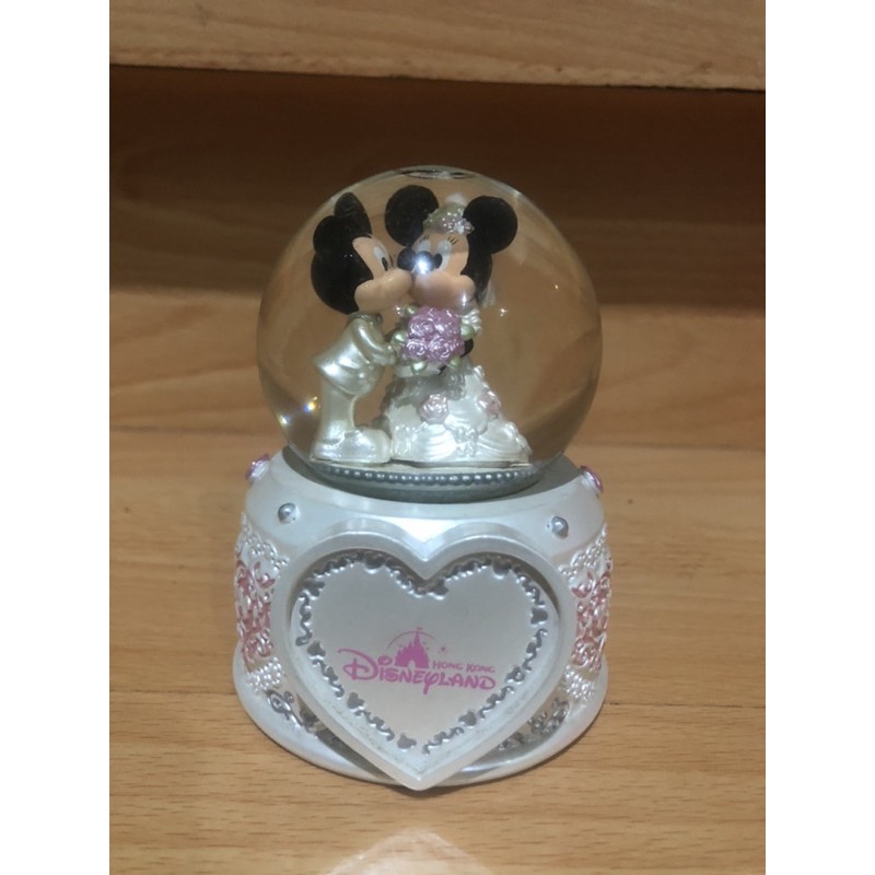 DISNEYLAND HONG KONG EXCLUSIVE - Snow Globe Mickey & Minnie Wedding ORI DISNEY