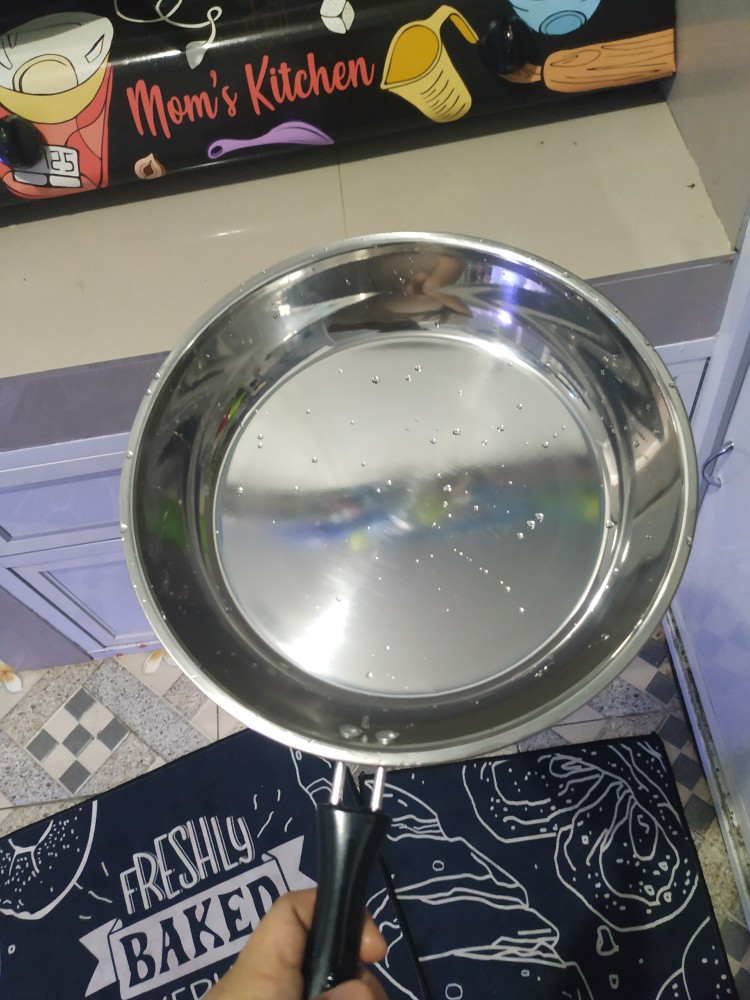 Kuali Stainless Frypan Set Uk 22,24(polos) & 24.26(warna) / Wajan Pengorengan / Pegangan Anti Panas