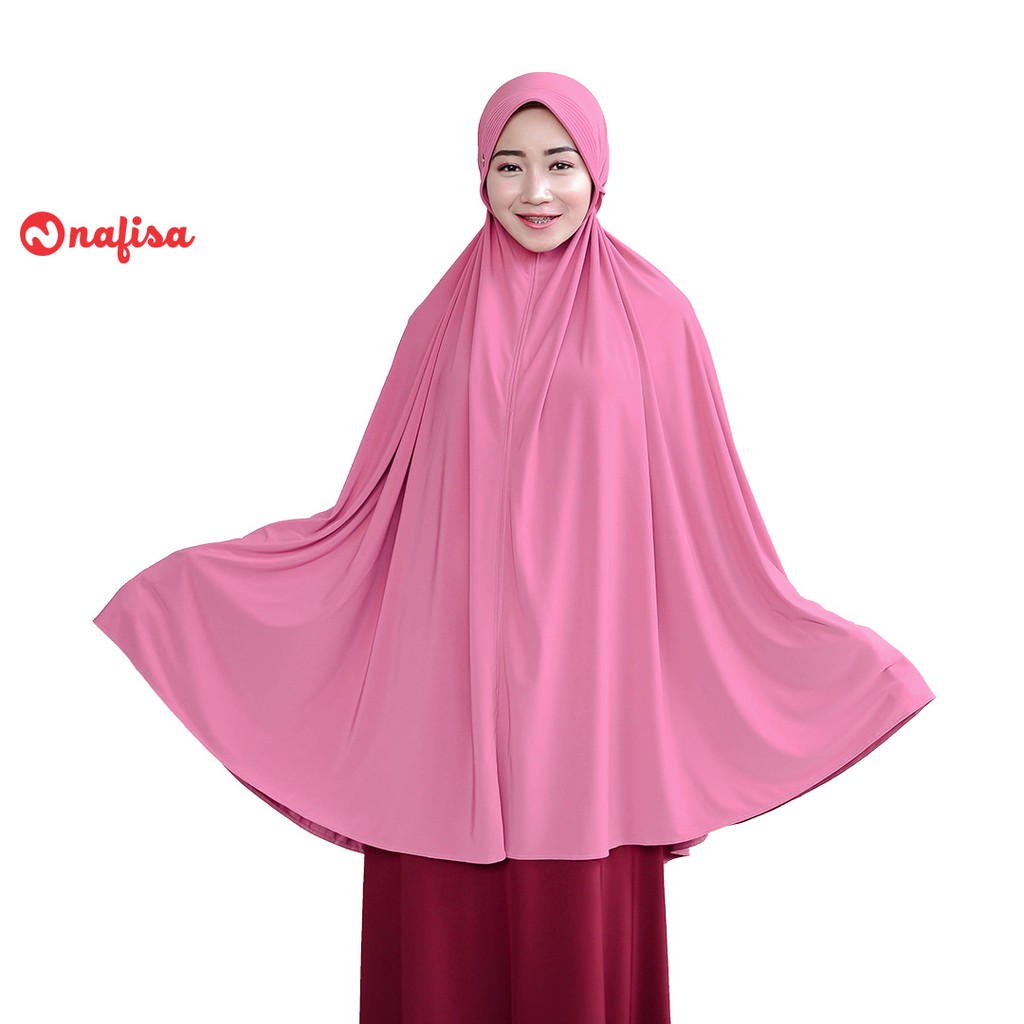 Nafisa Sifabela Yess | Jilbab Instan Syar'i Jumbo | Khimar Bergo Jumbo Syar'i-BURGANDYS