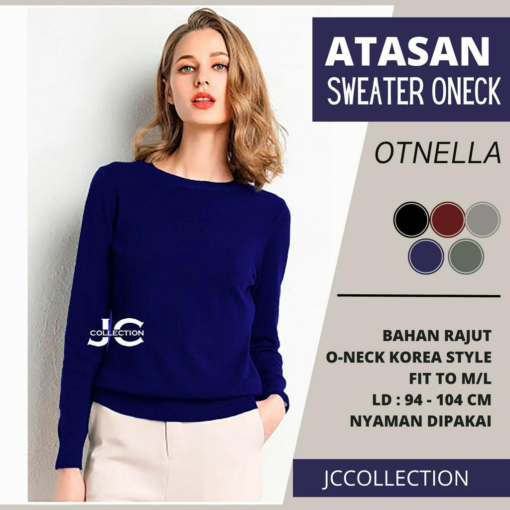 Sweater Rajut Wanita Leher O Wanita Knitting Oneck  - JCCollections