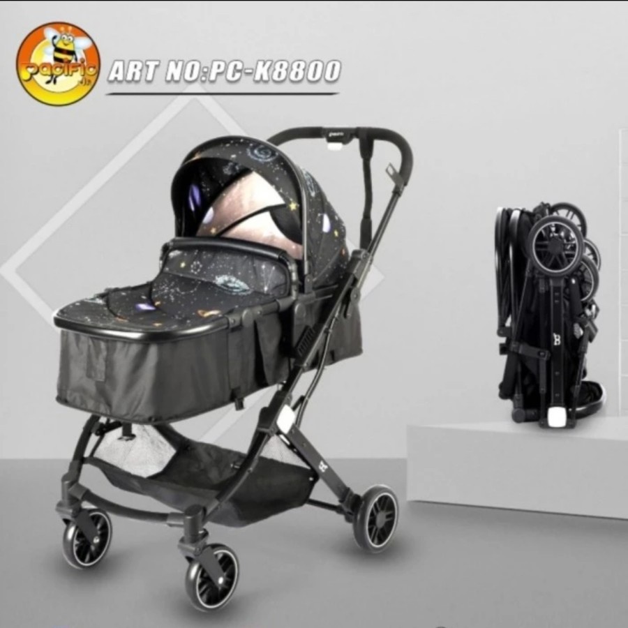 Stroller Pacific K8800 2in1 Bisa Hadap Ibu Kereta Bayi Pasific