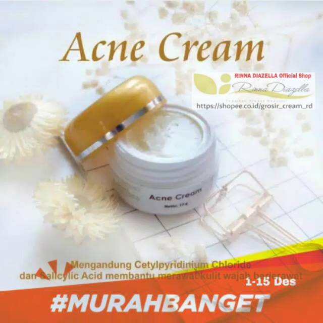 ACNE CREAM RINNA DIAZELLA BPOM