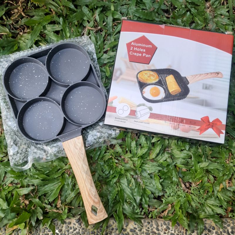 fry pan penggorengan telur omellet pancake teflon 4 sekat dan 3 sekat anti lengket