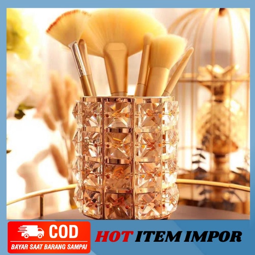 MB63-GC504 Brush Storage Tube Crystal Tempat Brush Makeup Tempat Kuas Brush Organizer Brush Holder