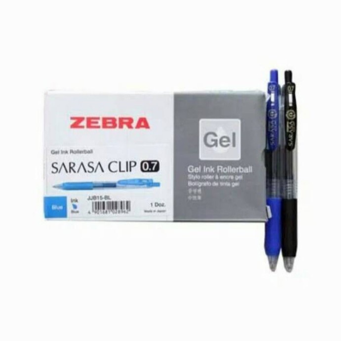 

Berkualitas Pulpen Sarasa Zebra Gell Clip 0.7Mm Hitam & Biru Original In Japan Bergaransi