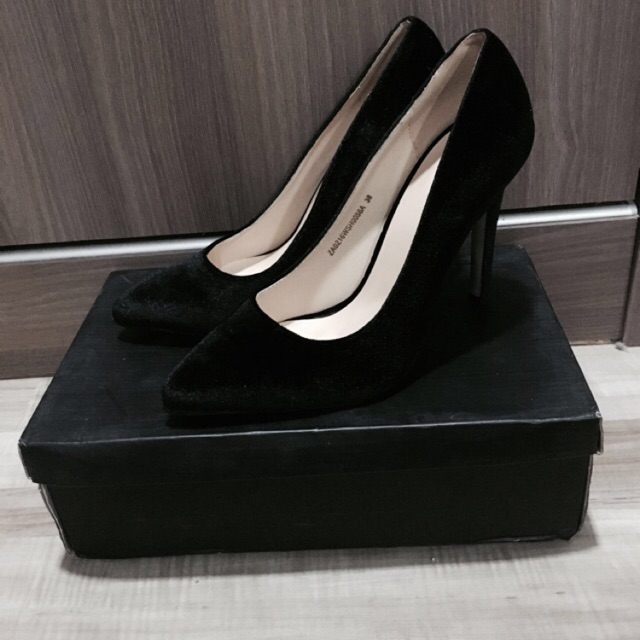 Black pointed heels zalora