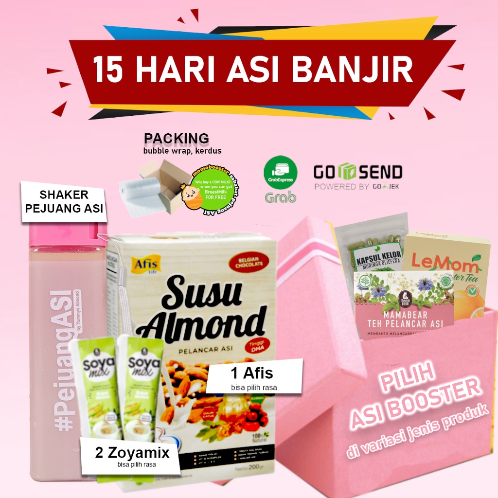 [TERLARIS] PAKET 6 ALMOM MAMABEAR AFIS PELANCAR ASI BOOSTER ALMOND MILK  DAUN KELOR DAUN KATUK Asimor Ikan Gabus Anmum Mom Herbalabia Termurah Coklat COD