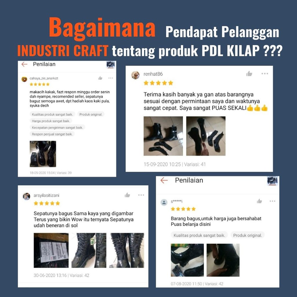 (LA-02 &amp; FREE KAOS KAKI) Sepatu PDL TNI Kilap Tanpa di Semir | PDL Dinas Lapangan Satpam Security POLRI Pria Resliting