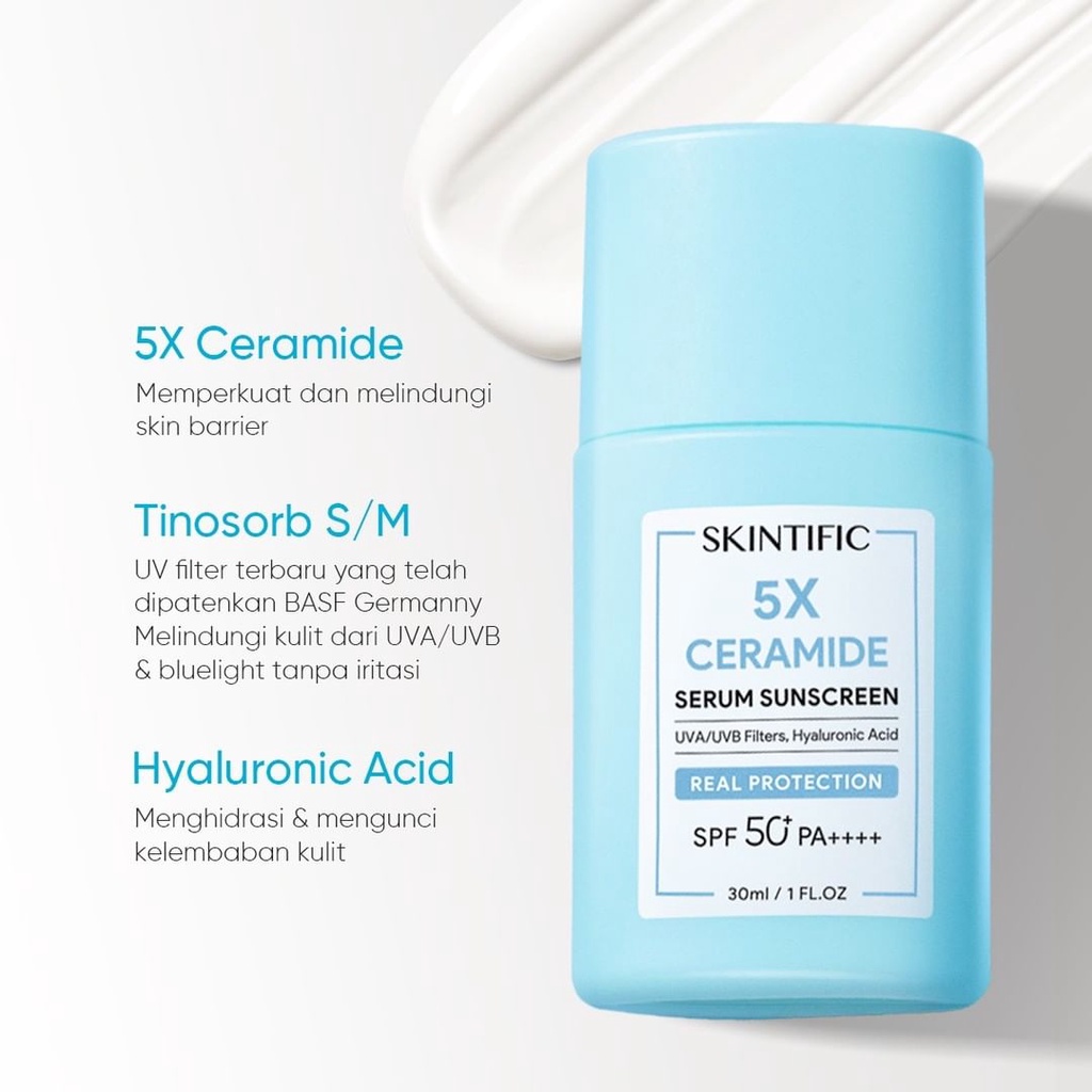 Jual Ready Skintific 5x Ceramide Serum Sunscreen Spf50 Pa Skincare Sunblock Untuk Skin