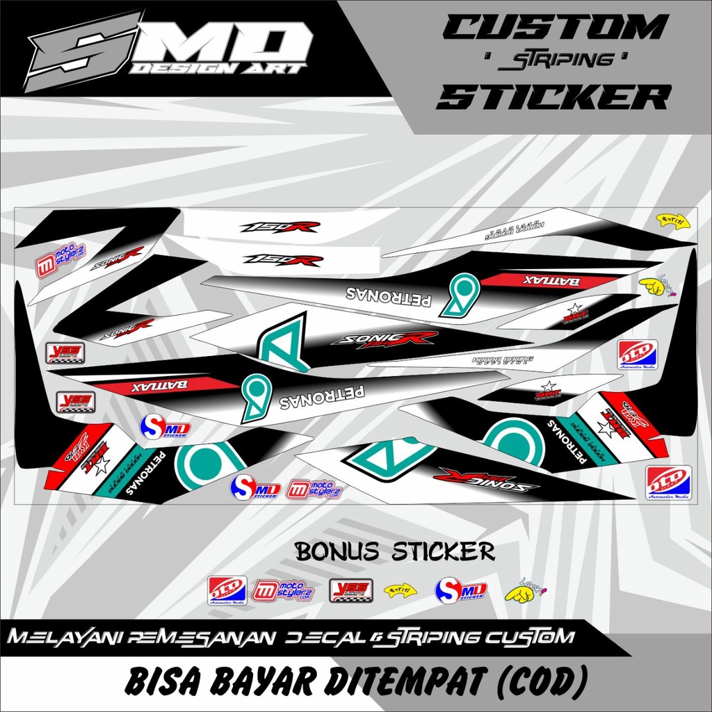 STRIPING VARIASI MOTOR SONIC PETRONAS