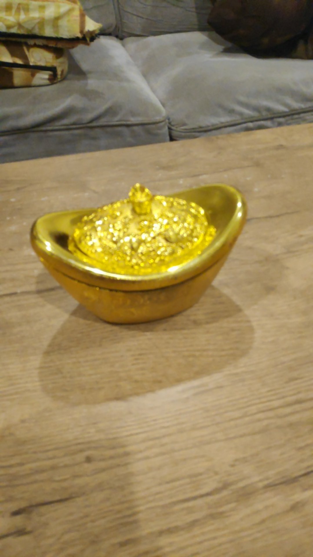 Gantungan Imlek Emas Jeruk 40 Cm Lonceng Merah Gold Fu Rejeki Pohon Meihwa