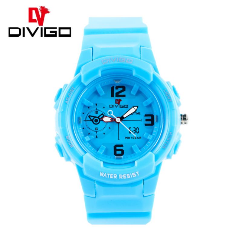 (Terima Cod)Jam Tangan Wanita Fashion Divigo AdJust Anti Air/Water Resist Strap Rubber/Karet(Dikirim Jakarta)