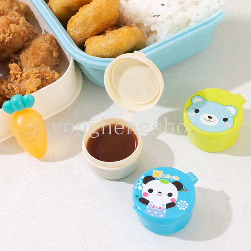 Botol Saus / Kecap / Salad / Bento / Makan Siang Model Remas Desain Kartun Ukuran Mini Portabel Untuk Anak