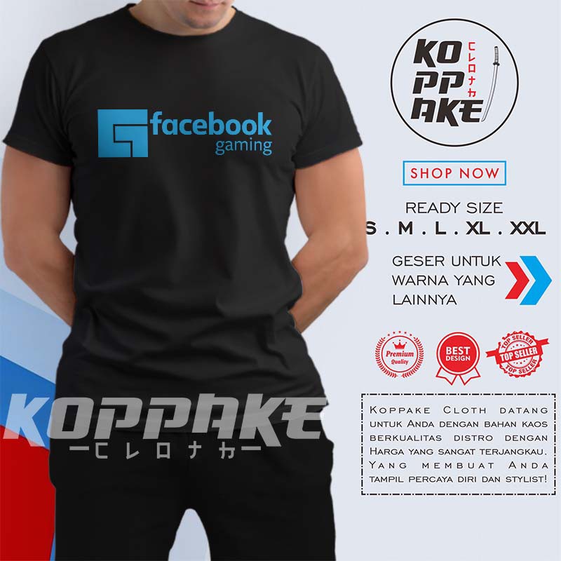 Kaos Facebook Gaming Logo Baju Game