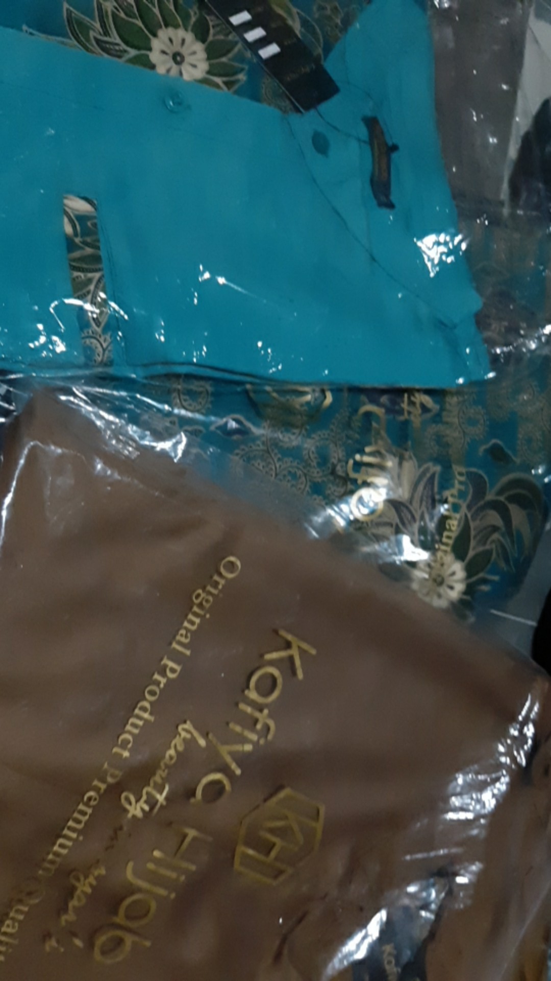 Gamis Batik Toska Couple By Kafiya Hijab