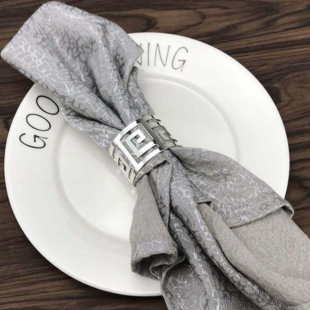 Nickolas1 Dekorasi Meja1/4 pcs Golden/Silvery Creative Napkin Buckle West Dinner Alloy Napkin Holder