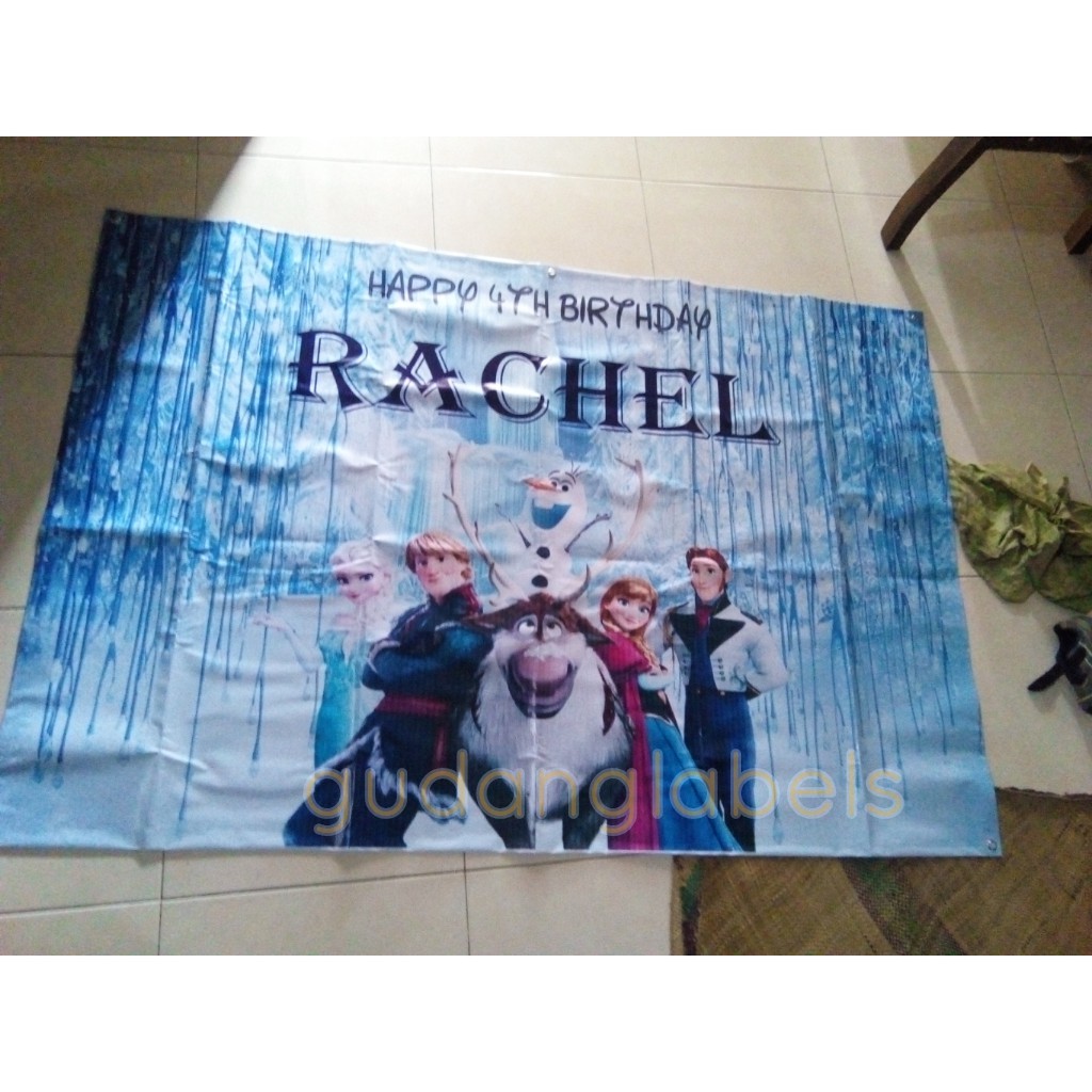 (COD BISA BAYAR DITEMPAT) BANNER BACKDROPULANG TAHUN TUNANGAN AQIQAH PESTA BISA CUSTOM