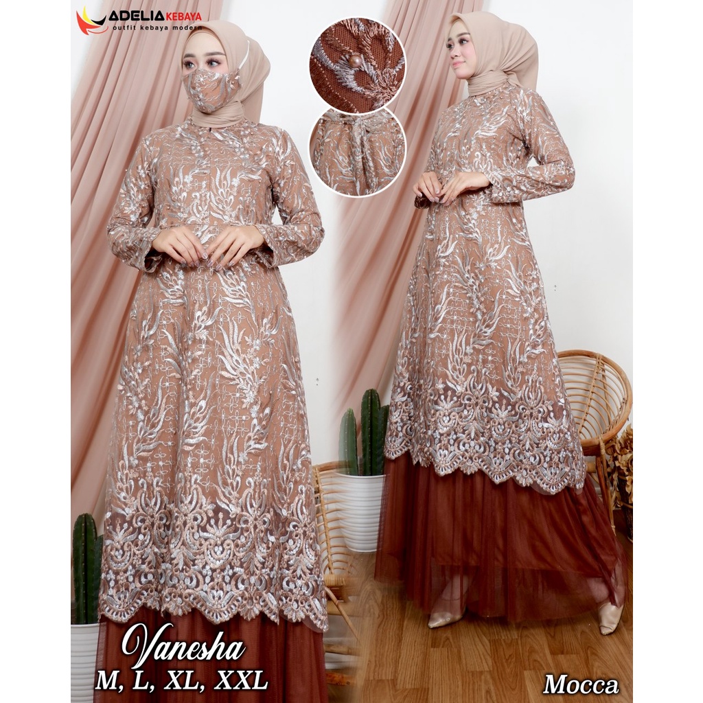 Gamis Tutu Vanesha AD / Gamis Tutu Busui / Kebaya Busui / Dress Kondangan / Kebaya Modern