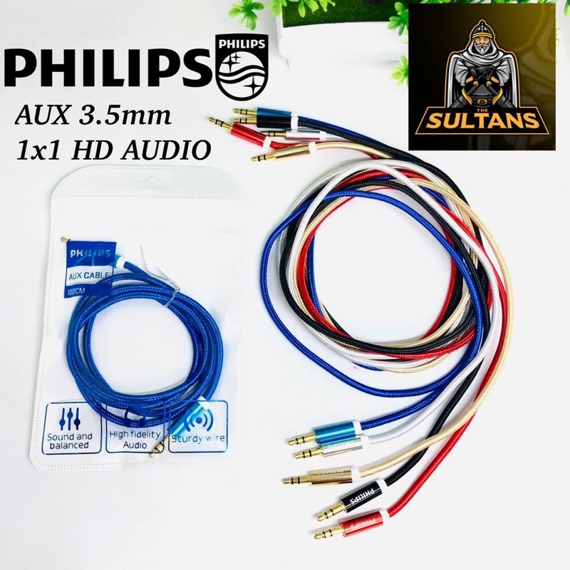 AUDIO CABLE AUX 3.5MM PHILIPS 1x1 HD AUDIO KABEL AUDIO 1x1 PROMO SEN