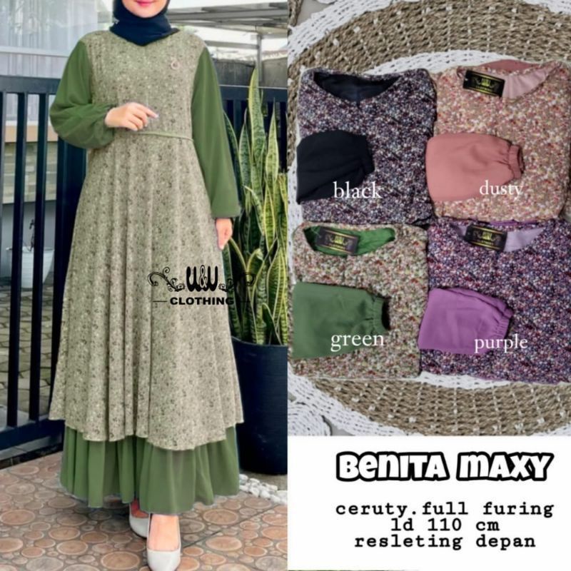 Benita maxy ceruty bebidoll full furing