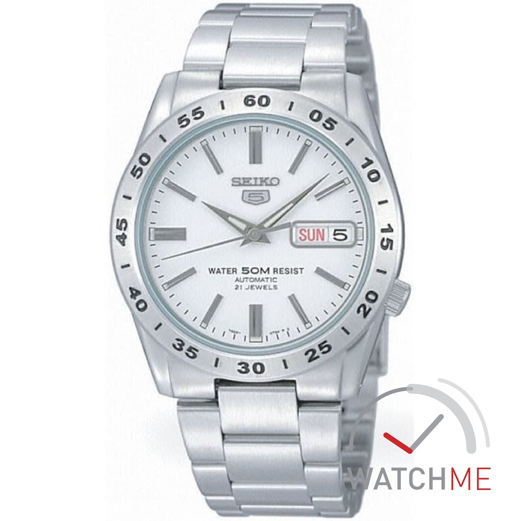 Jam Tangan Seiko 5 SNKD97K1 Automatic White Dial 50m Stainless Steel Original Bergaransi