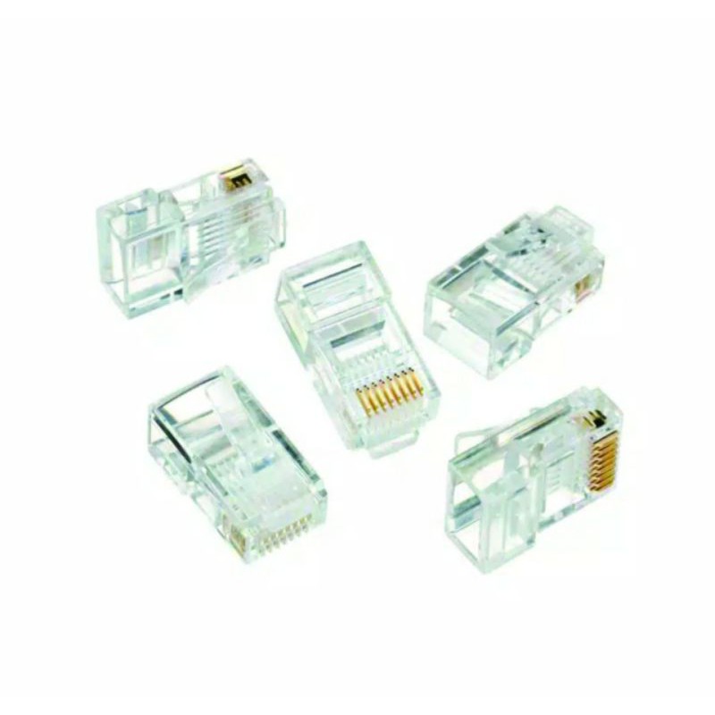 CONECTOR KONEKTOR JARINGAN ENTERNET INTERNET RJ45 RJ 45 LAN CAT 5 CAT5 CAT 5E CREAMPING