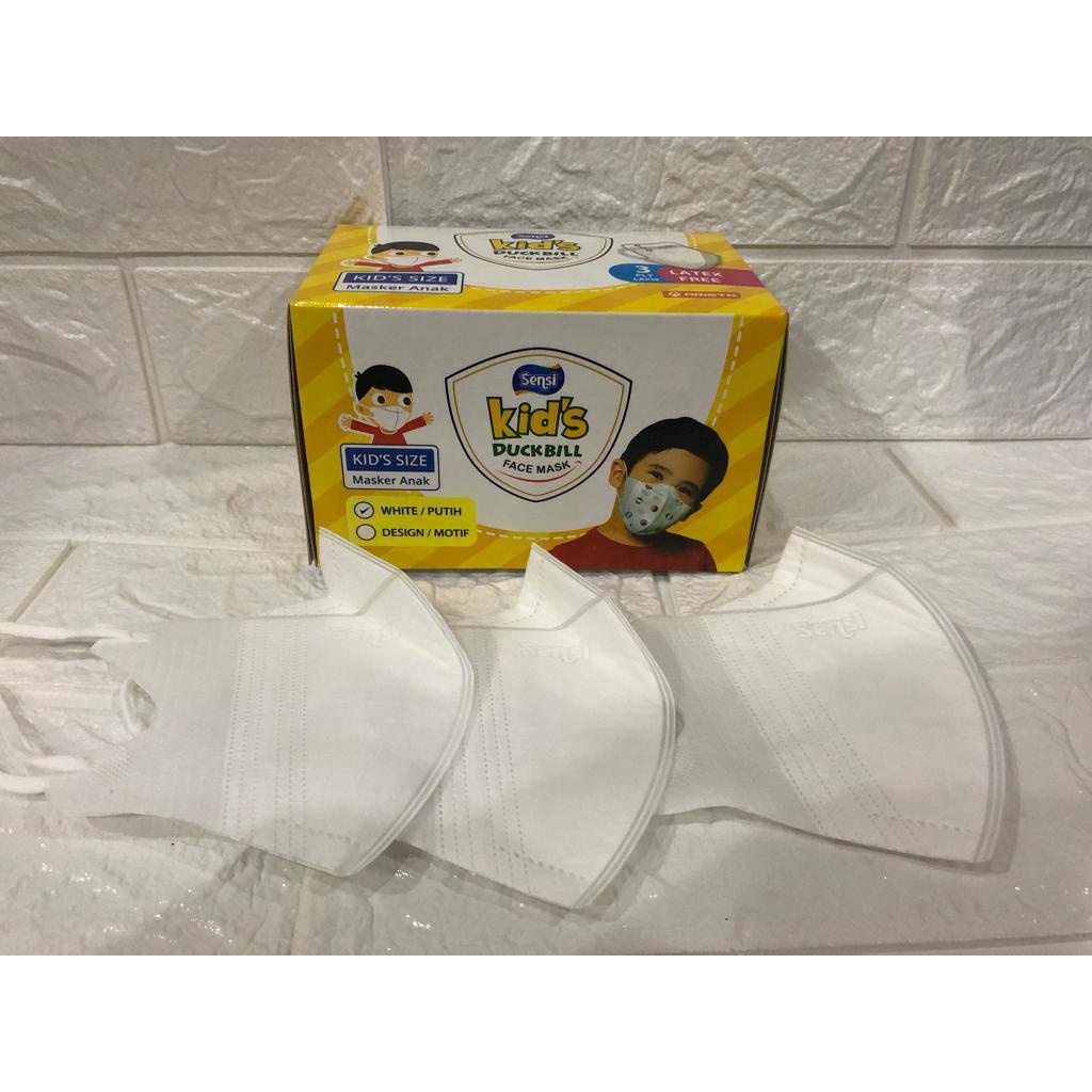 Masker DUCKBILL KIDS 40pcs / SENSI CONVEX anak isi 25pcs MASKER SENSI KF94