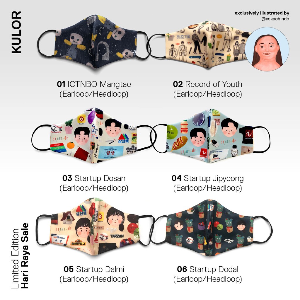 Masker Kain Drakor Mangtae True Beauty Startup Vincenzo Merchandise