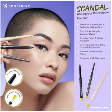 ❤️ Cloudy ❤️ Somethinc Scandal Waterproof Retractable Eyeliner - Eyeliner Somethinc