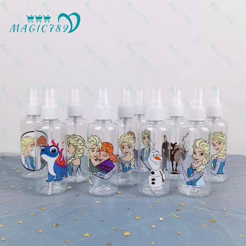 Magic789 Lovely Frozen Elsa Spray Bottle for Cosmetic 100ML Plastic Cartoon Travel Size Bottles