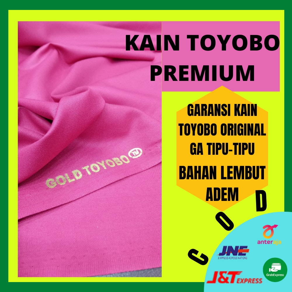 Bahan Bakal Kain Katun Cotton Toyobo Jepang Fodu Jacquard Royal Mix Rayon Polos Meteran Premium Original Kain Twill Terbaru Murah