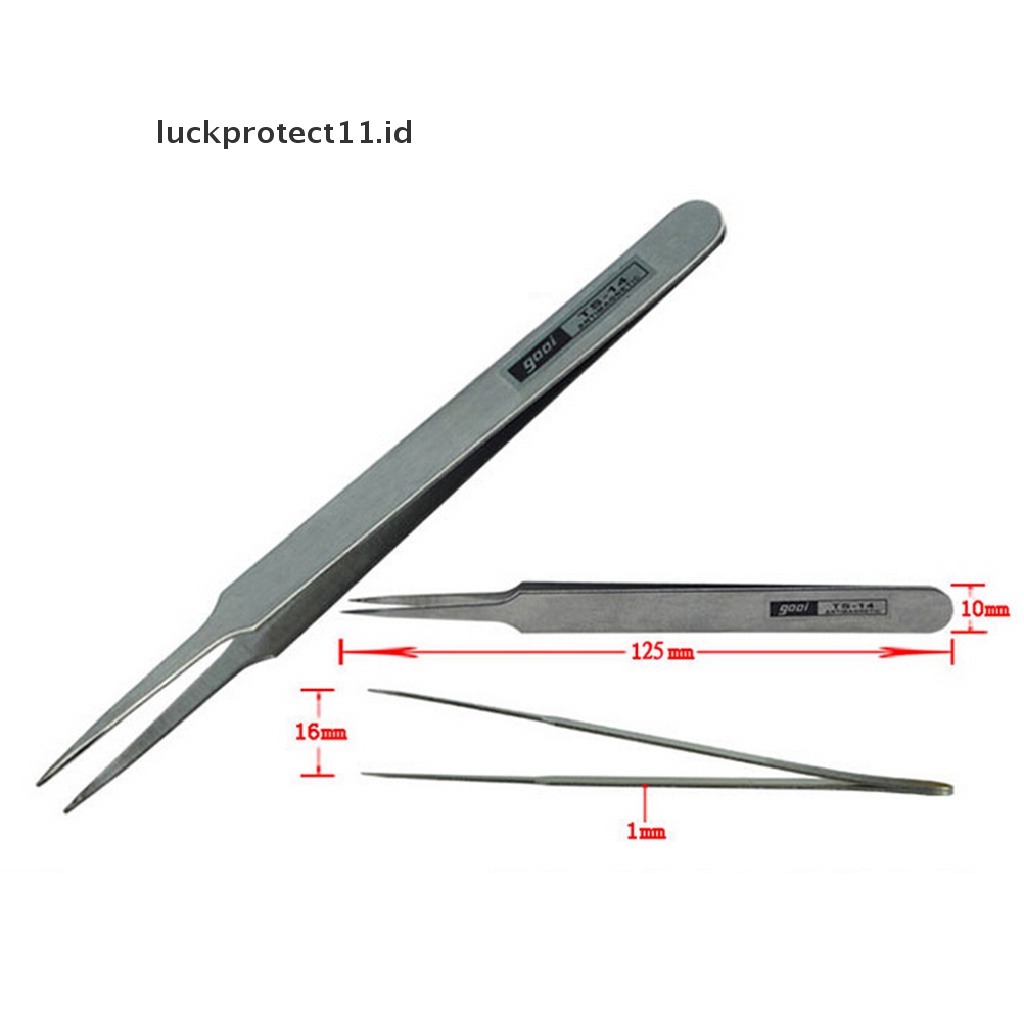 //HG&amp;ID// 1pc Anti Magnetic Stainless Steel Tweezers Forceps Fine Kit Set Jewelers Tools 1pc Pro Anti-Static Stainless Steel Tweezers Set Maintenance Tools New 1pc New Pro Anti-S