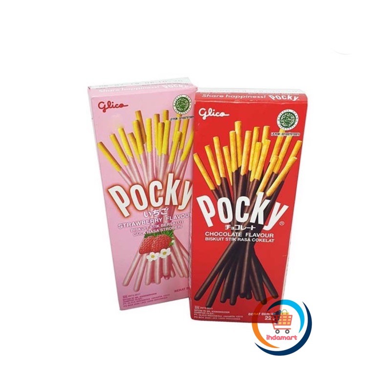 Pocky Glico Stik Chocolate / Strawberry 22 gr