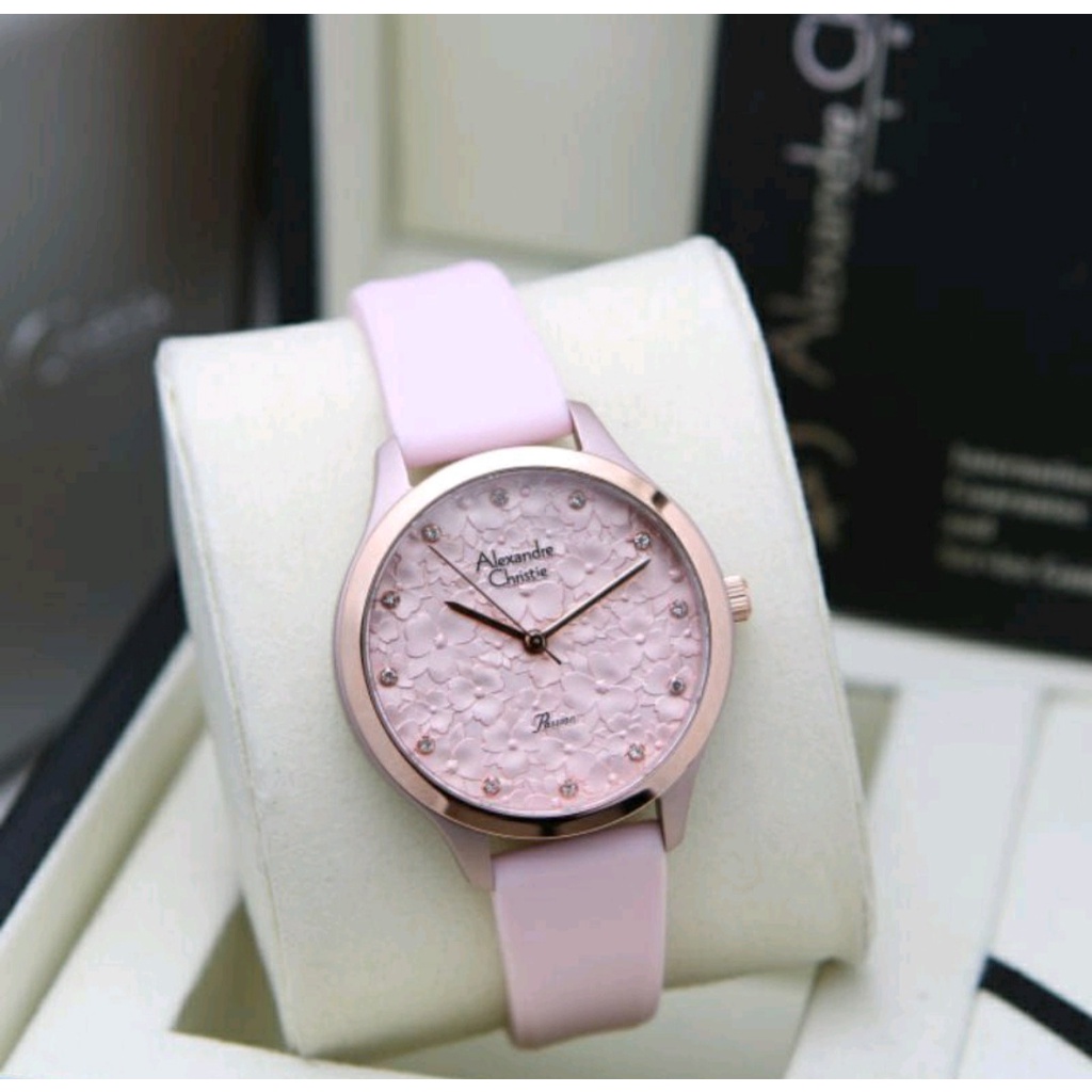 Alexandre Christie Ac 2A03 Jam Tangan Wanita Kulit Original Garansi Resmi 1 Tahun