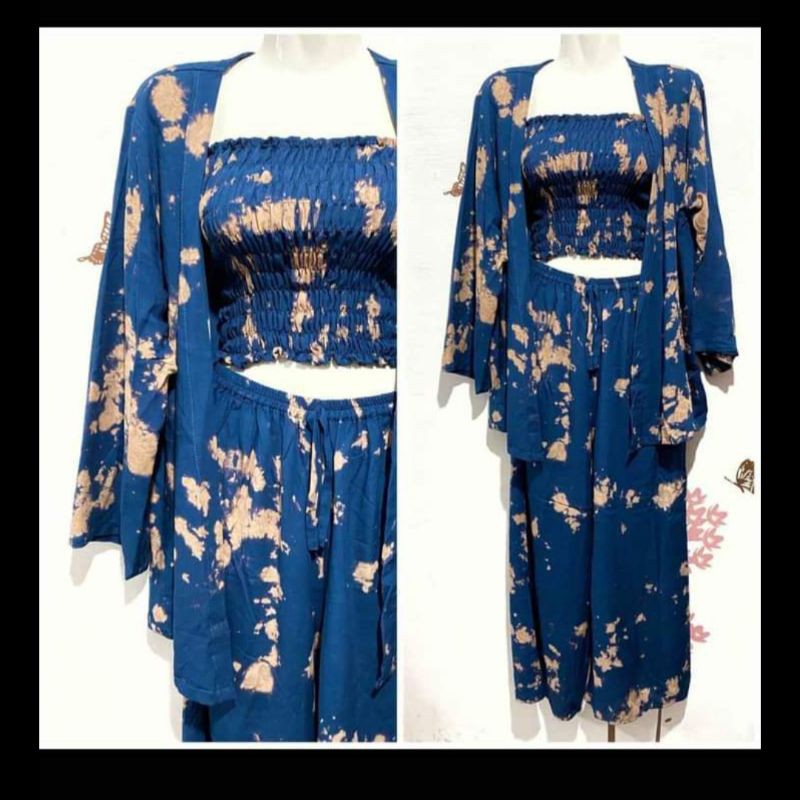 Set Tie Dye Kemben / TieDye 3in1 /cardigan tie dye