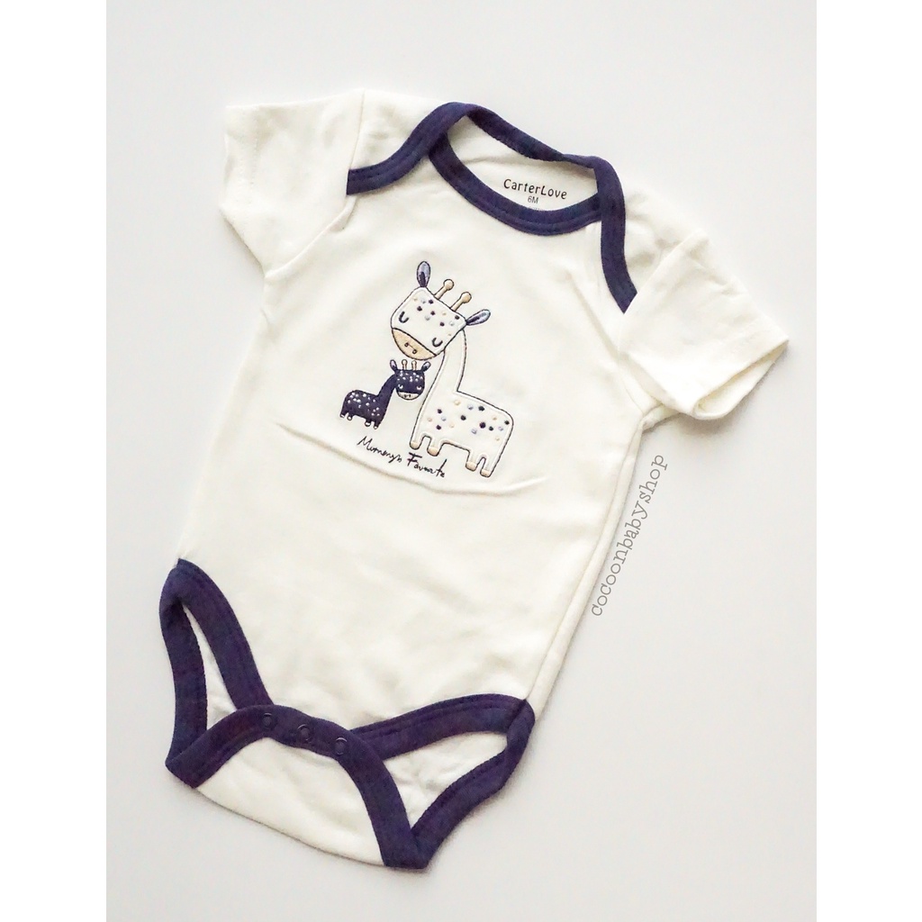 Jumper Bayi Unisex / Baju Bayi Lucu Jerapah Katun Lembut Bordir / Bodysuit Bayi