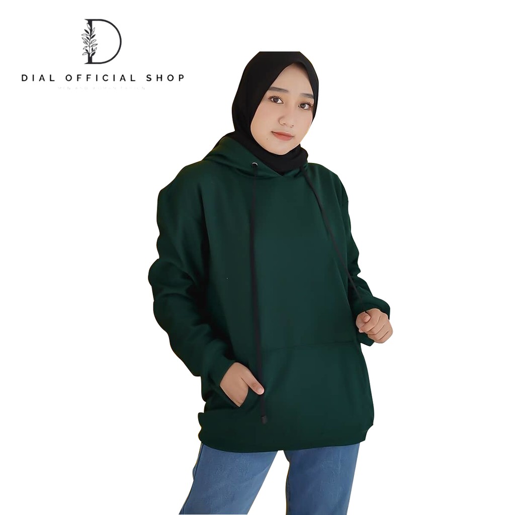 Dial Sweater Natural Hoodie Wanita Pria Unisex | Jaket Sweater Wanita | Suwiter Wanita Pria Tebal-Emerald Green