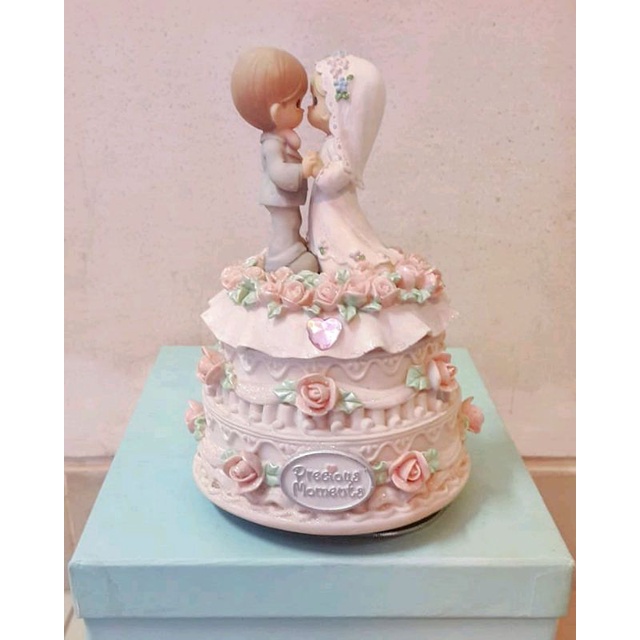 Precious Moment Wedding Cake Music Box