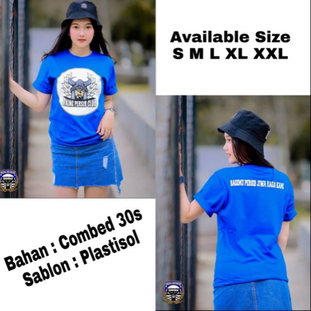 Kaos Persib Original Viking Persib Club Biru (Cewek/Cowok)