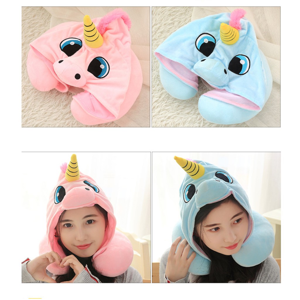 LOGU Bantal Leher Dengan Topi Unicorn