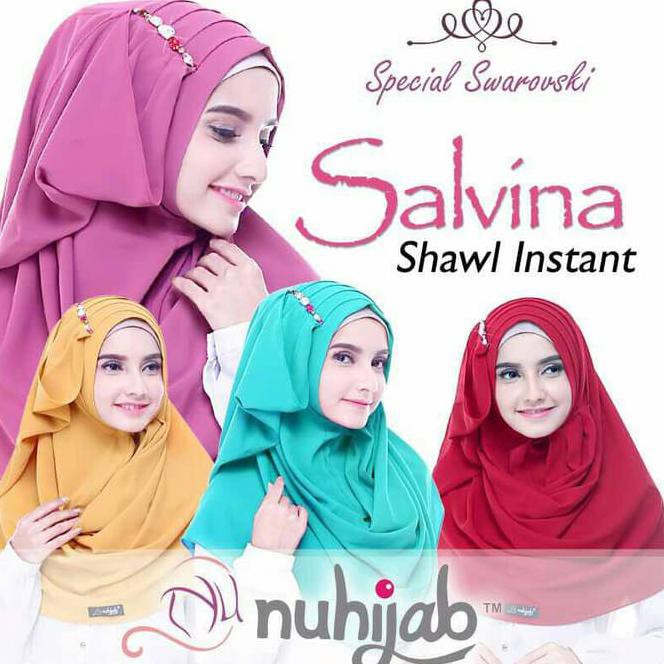 jod1 original nuhijab formal/pesta shawl instan salvina bubble crepe wl4j
