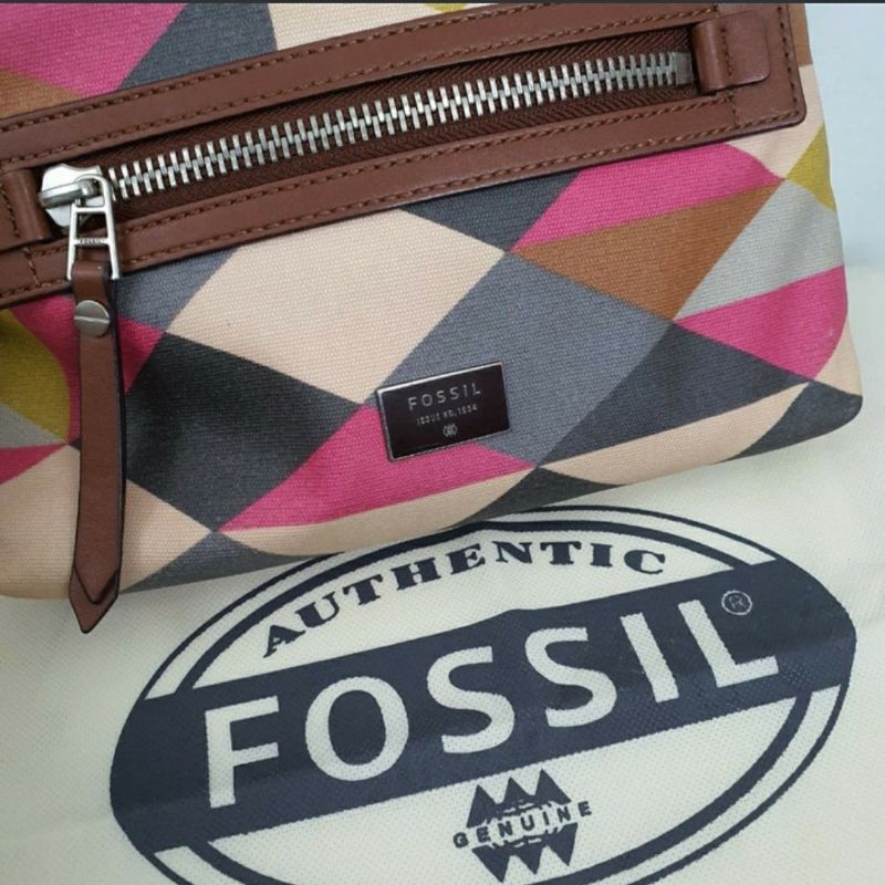 Tas Fossil Dawson Multi Pink Original / Tas Fossil Authentic ZB6591664