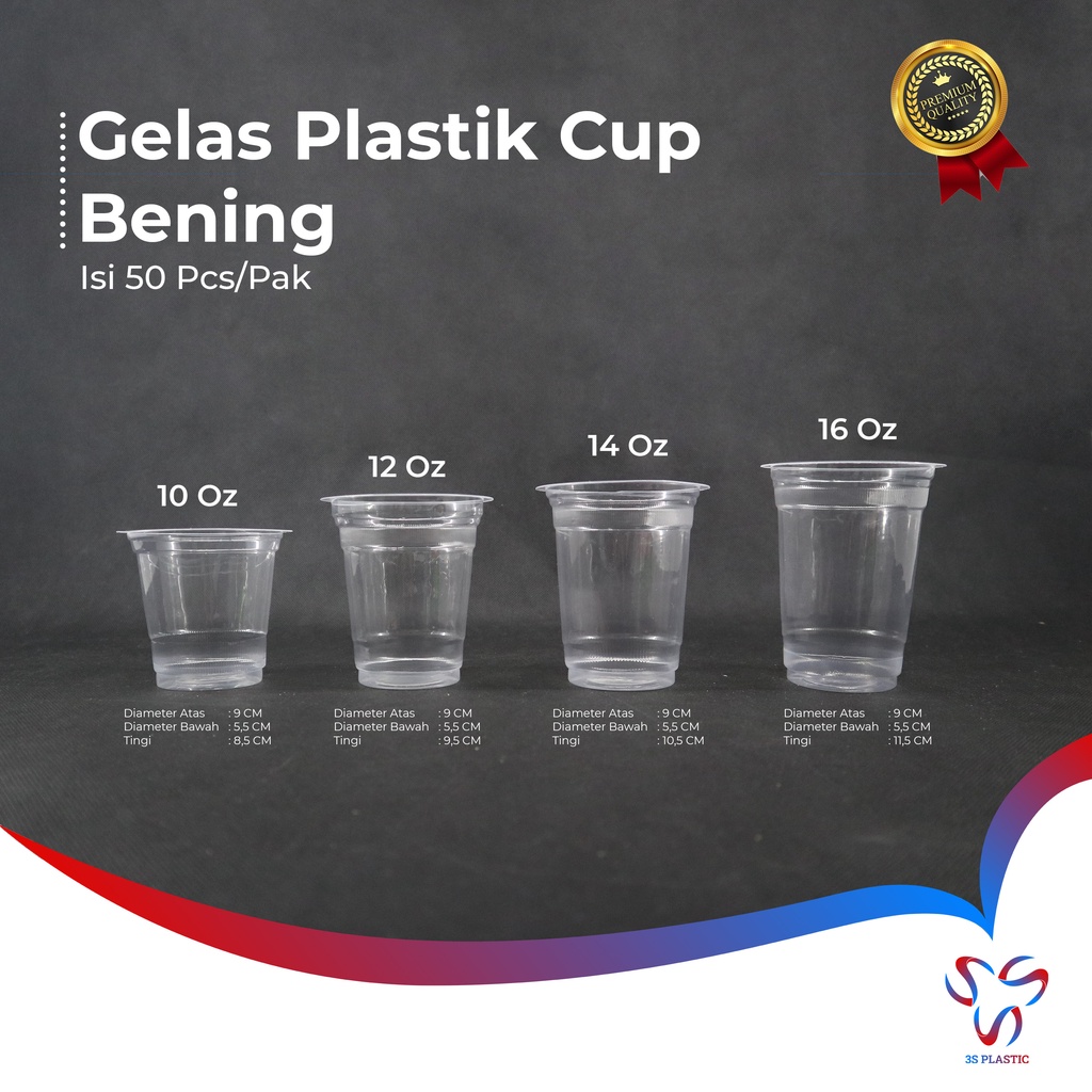 Jual Aneka Gelas Plastik Cup Bening Berbagai Macam Ukuran Gelas Plastik Cup 10oz 12oz 14oz 4548