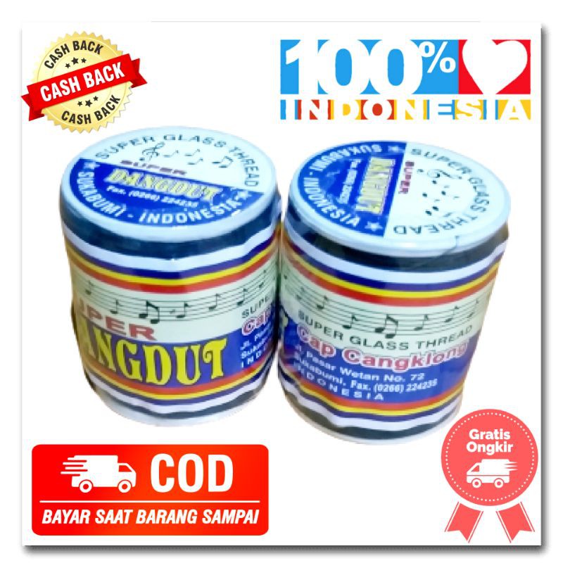 Benang Gelasan Layangan Super Bahan Katun Cangklong Dangdut Panjang 2000 Yard Ukuran 24