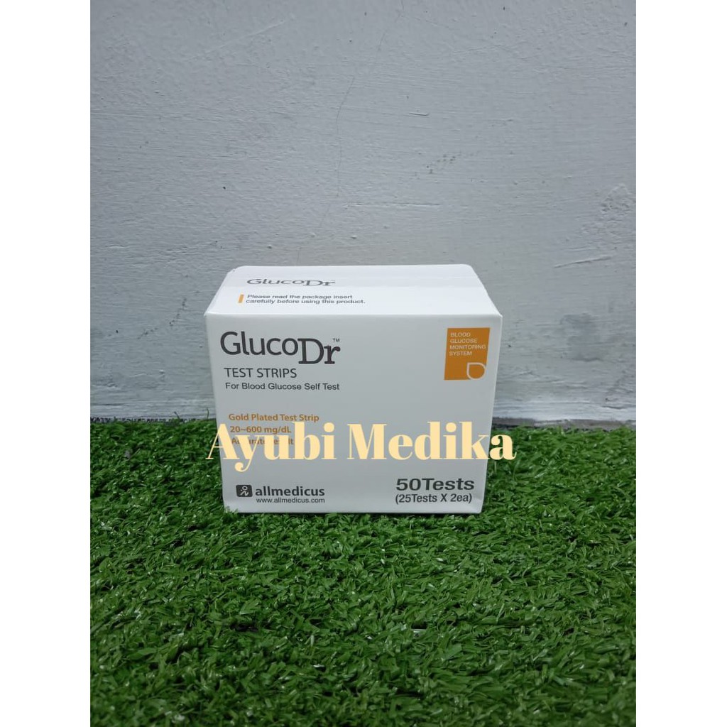

Strip GlucoDr- 50 Stick - Stik Gula Darah Gluco Dr - Kode 8 - Code 8 Isi 2 tube Murah Mudah