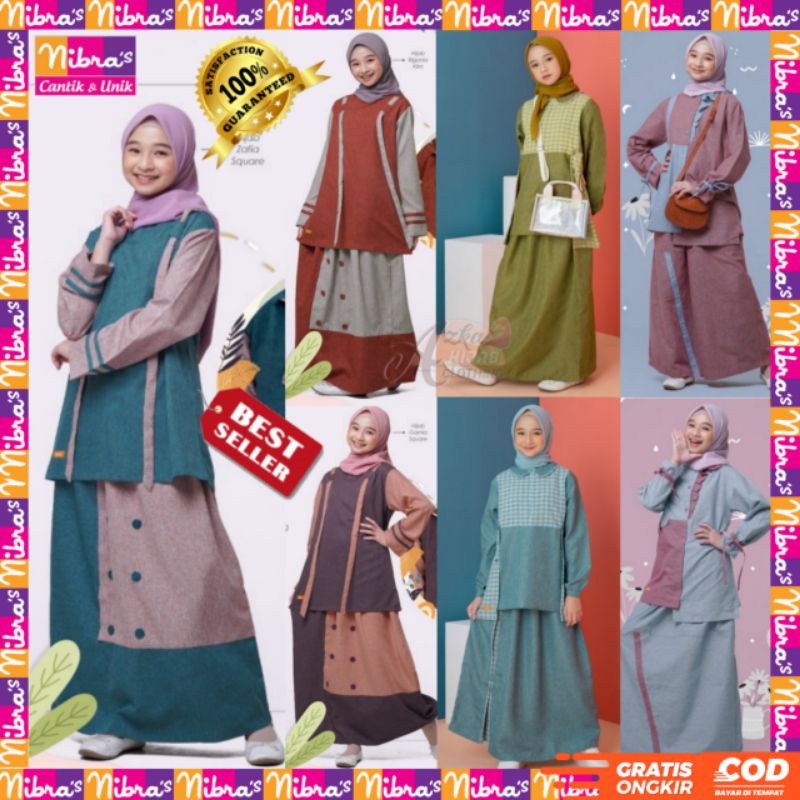 [COD] BAJU SETELAN MUSLIM ANAK REMAJA TERBARU NIBRAS TEEN  NT 69 / NT 71 NIBRAS TEEN / SETELAN ATASA