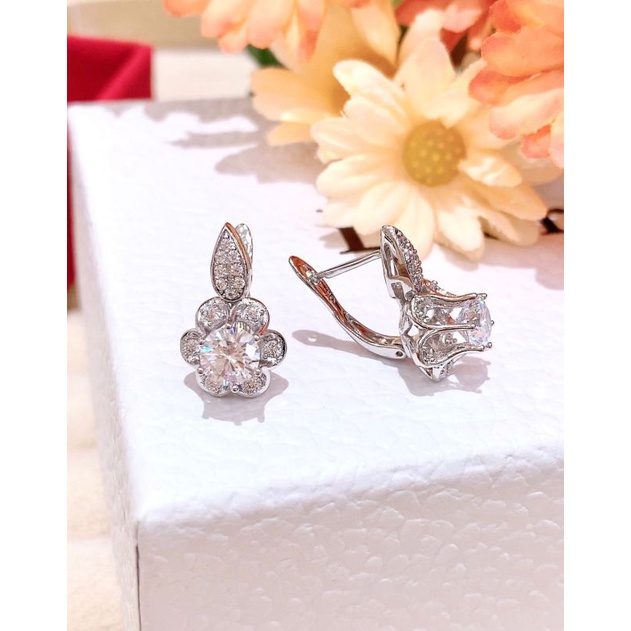 Anting Branded band bahan Silver925 perak Mata kilau Premium Anti Karat anti alergi ants1