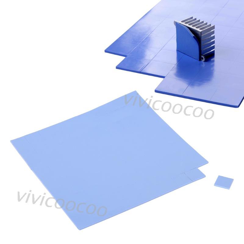 Vivi 100pcs Pad Silikon Thermal Konduktif Pendingin Heatsink Cpu / Gpu Ukuran 100x100 X 1mm